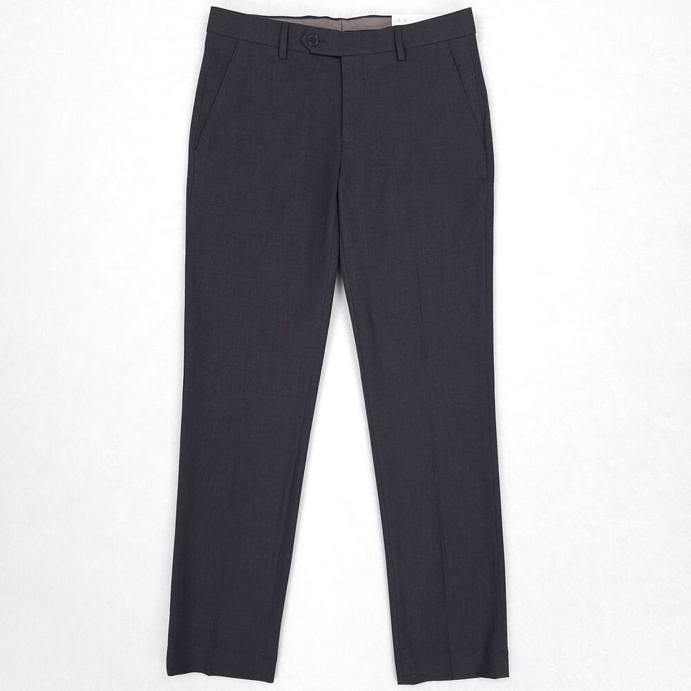 Calvin Klein Mens Skinny Fit Dress Pants 30x30 Charcoal Grey Solid Stretch NWT